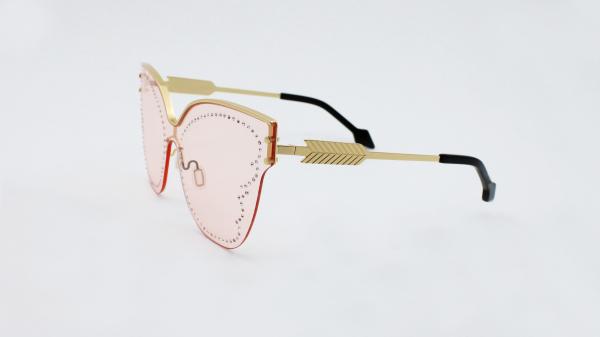 Oversized Party Star Eyewear rhinestone decoration One Piece Sunglasses Outdoor 100% UV protection Glasses for Women