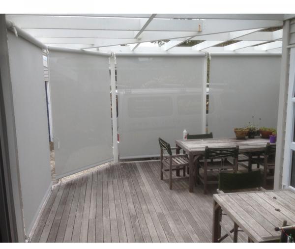 Motorized Outdoor Sunscreen Roller Blinds For Windows Zipper Track