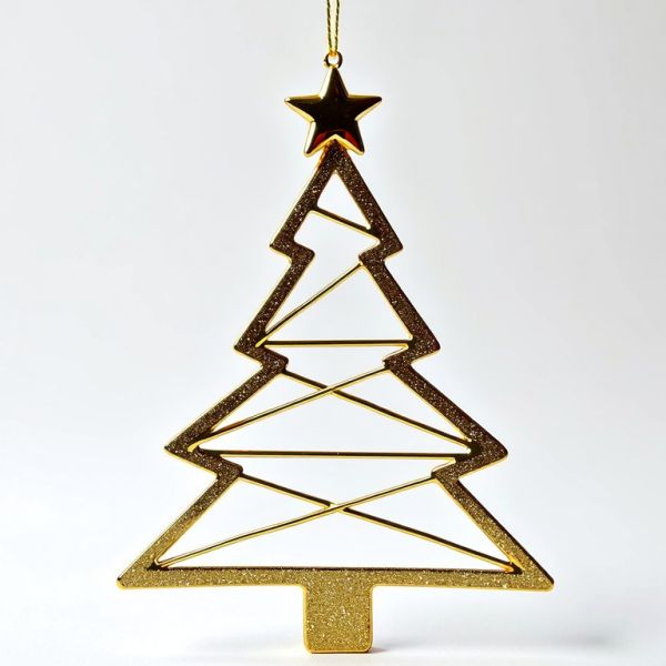 Effortlessly Complement Any Holiday Decor Business Promotion Gifts Gold Glitter Star Tree Ornament