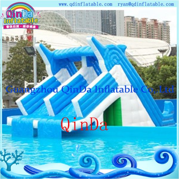 Giant lake inflatable water slide for sale inflatable pool slides for inground pools