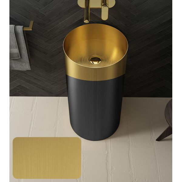 Multi Color Freestanding Stainless Steel Pedestal Sink SUS304 Material Luxury Style
