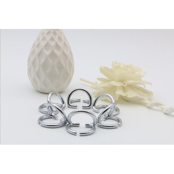 Luxury handbag custom light gold metal zinc alloy double d ring 18 mm