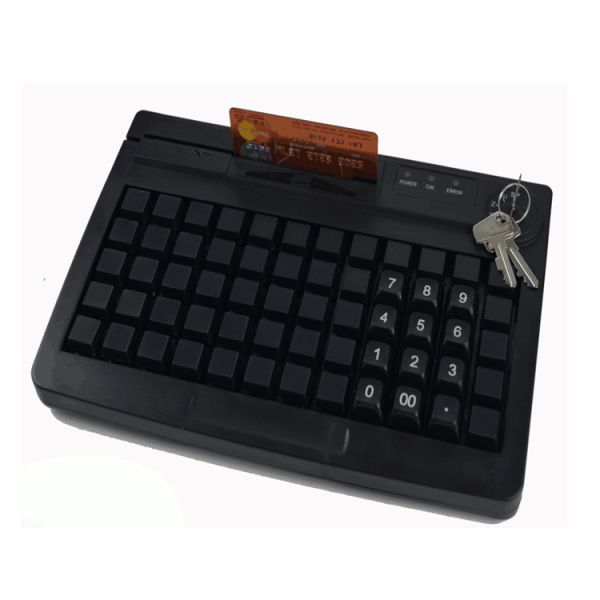 USB PS2 60 Keys Programmable Pos Keyboard MSR Option For Supermarket