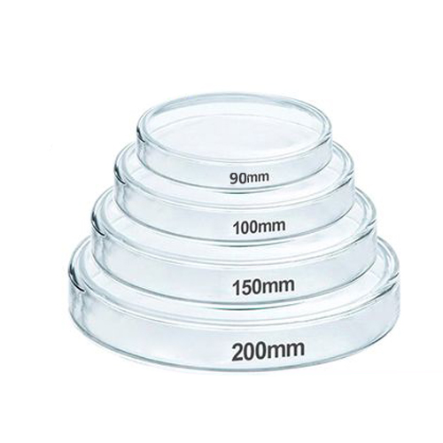 Pyrex Glass Plastic Polystyrene 90mm Petri Dishes Borosilicate Canister With Cover Fits Loosely