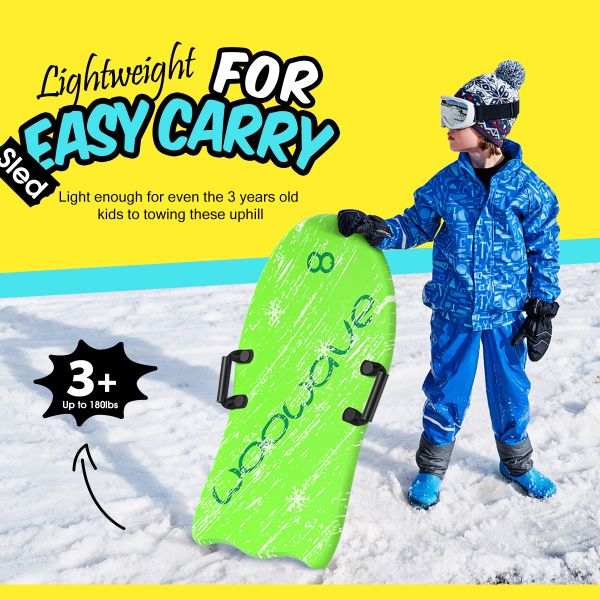 All Mountain 36 Inch Skiing Board Foam Snow Sled and Versatile Board Width 19