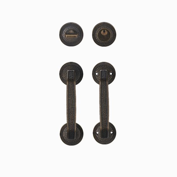 Brass Lever Lock Door Handle , 66mm 144.2mm Interior Door Lever Handles