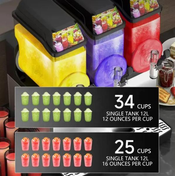 Slushy Slushy Making Triple Slush Maker Commercial Smoothie Machine
