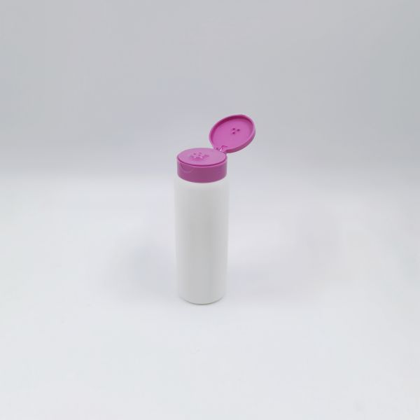 Бутылка белого PE цилиндра тела пластиковая для крышки порошка 50ml 250ml розовой
