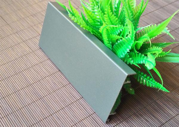 Grey Aluminium Skirting Board Profiles Powder Coating Anti Wear 0.8mm Thickness