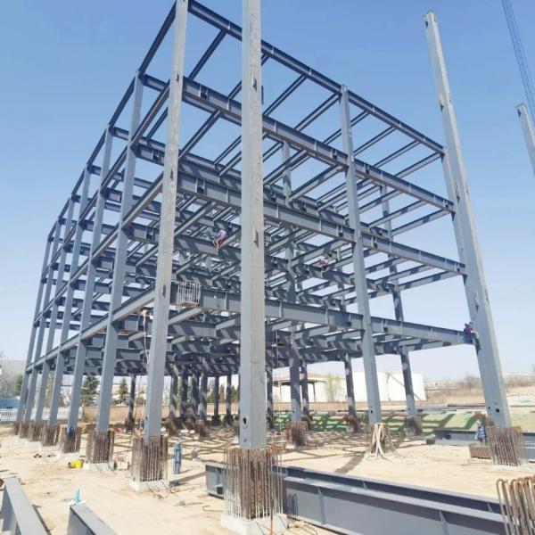 High Adhesion Color Layers Steel Structure Building Multi Storey Office Buildings