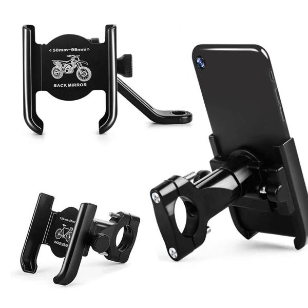 Aluminum Alloy GPS Phone Bracket For Motorcycle FCC ROHS 6.3*13.5cm