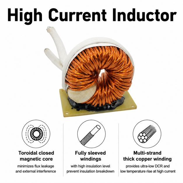 10uH High Current Toroidal Choke Inductor AS777026 For Solar Inverter UPS OBC