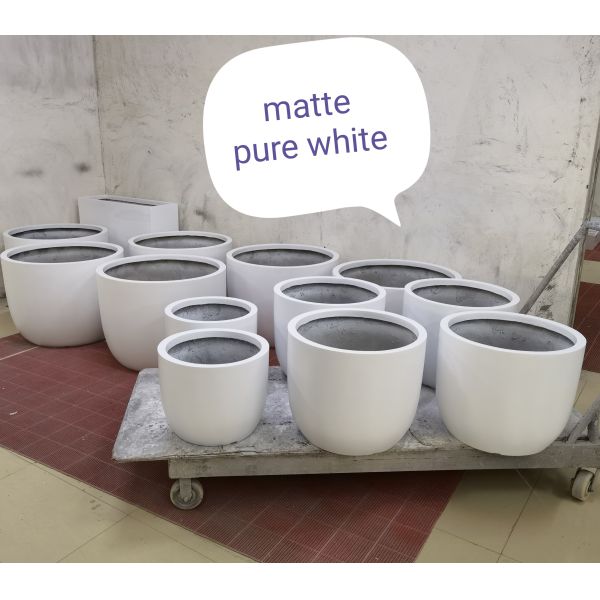 Boîtes à fleurs en fibre de verre de forme ronde Boîte à fleurs GRP pour hôtel extérieur intérieur