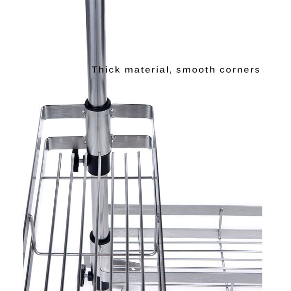 Kitchen Wall-mounted 304 Stainless Steel Rotating Seasoning Rack(Double  Layer )