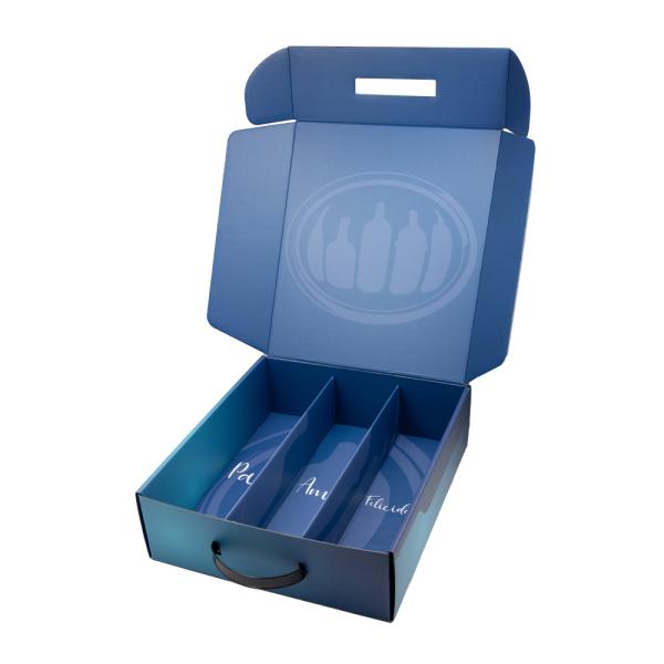Exquisite Customizable Wine Bottle Gift Box for holiday celebrations
