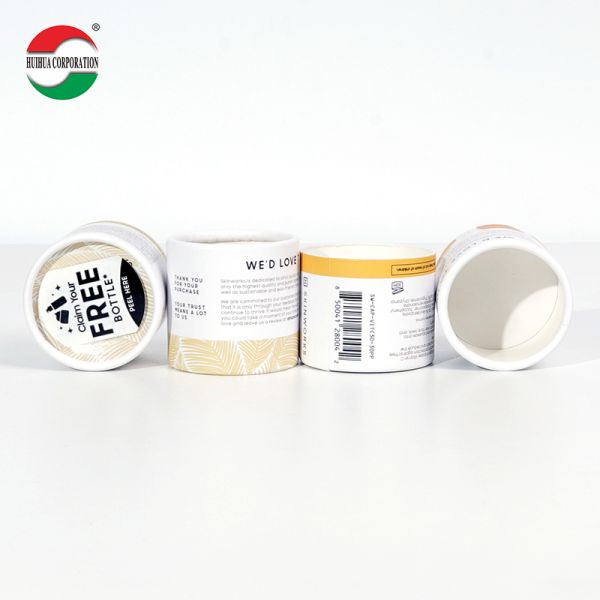 Conteneur en carton rond écologique pour poudre, biscuits, grains de café, aliments, tube en papier, emballage de thé