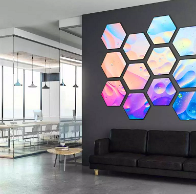 Отель GOB Hex Led Display Panel Экран полный цвет 600 мм P4 мм