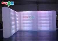 Oxord Cloth inflável Photo Booth Backdrop Led Iluminação de parede LED inflável colorida