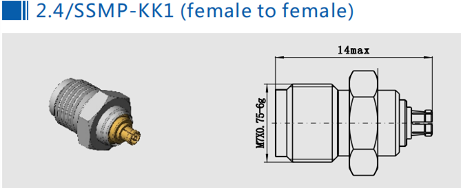 Waterproof SMA Female to SMP Female Adapter