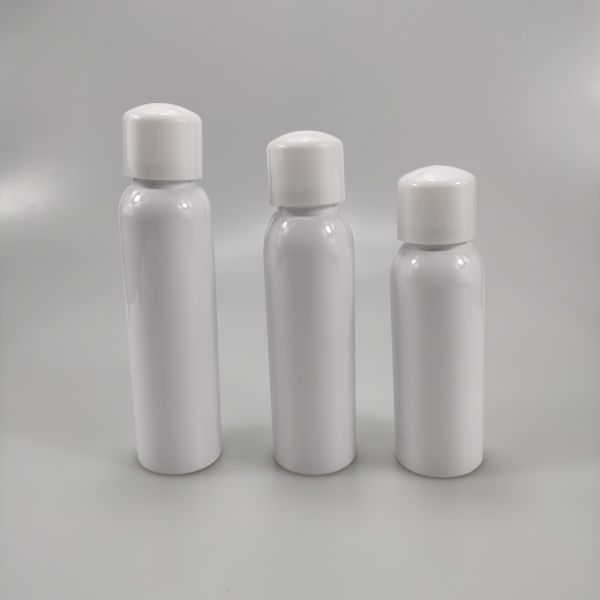 PET Collar 100ml 120ml 150ml 180ml 200ml White Sunscreen Spray Bottle for Toner