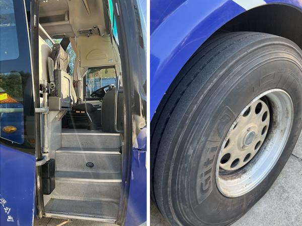 Blue Used Bus 51 Seats Euro 4 Emission Standard
