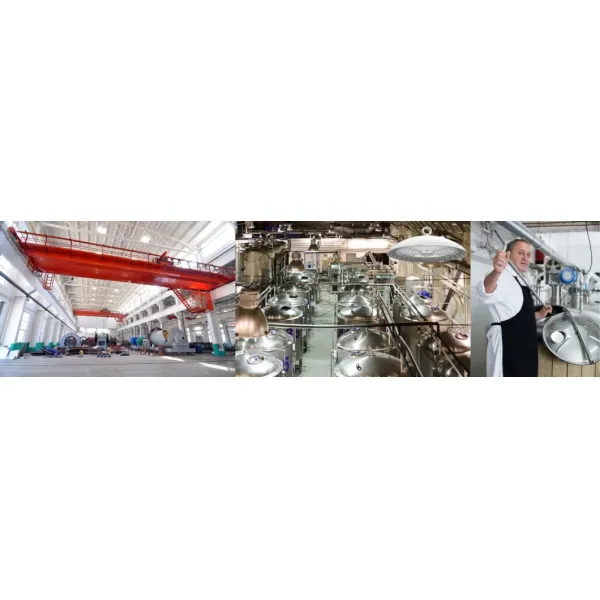 NSF CE UFO LED High Bay Light 200 Вт гладкое тело -противопылевой дизайн Легкая чистка Супермаркет Холодный цепь склад