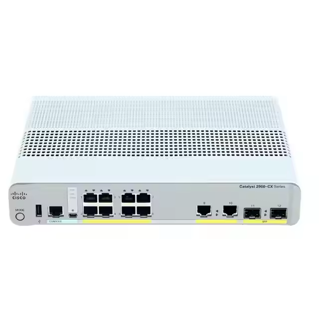 Original Cisco WS-C2960CX-8TC-L 8 Port 10/100/1000Mbps Stackable Smart Network Switch