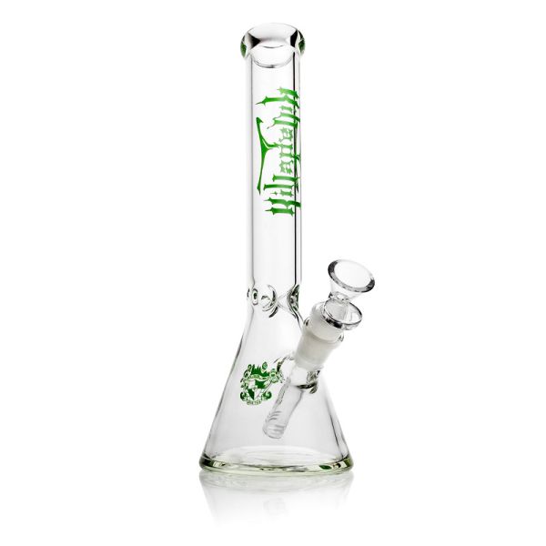 12'' Beaker Ice Water Bong / Tabacco Glass Bongs With Label 5mm Thick