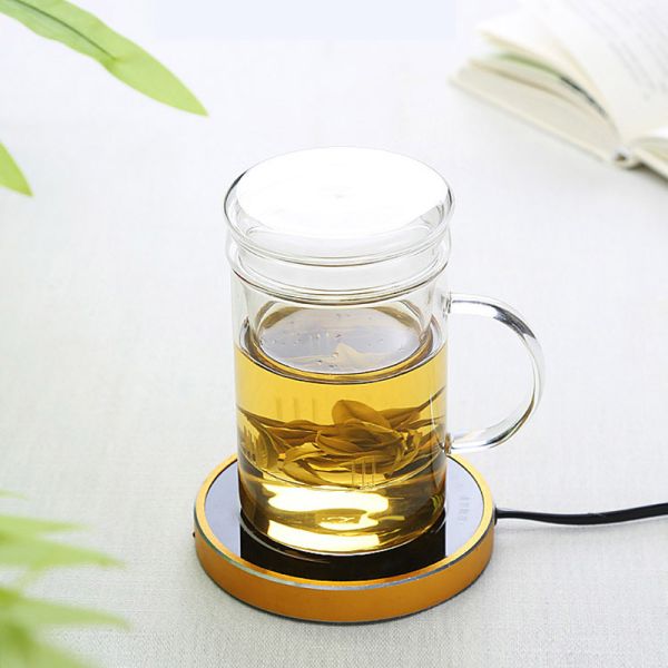 стеклянная чашка Инфузер чая 14оз/420мл с кружкой чая свободных лист крышки прочной