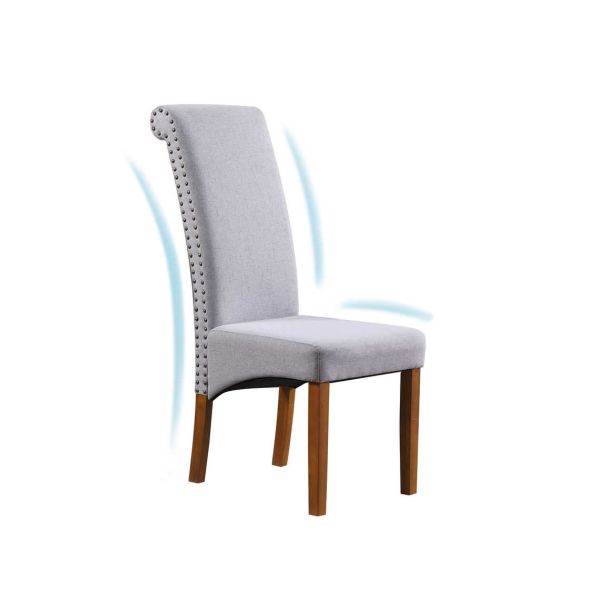 L17.5 pouce Gray Padded Side Chair/haut tissu arrière dinant la chaise 300lb