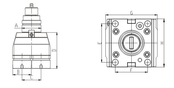 Portador de herramientas para el torno de fresado de Turing CNC Bloque de herramientas de torno de la serie BMT Portador de herramientas accionado por doble cabeza