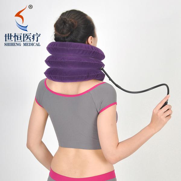 Fast shipping neck collar soft breathable flannel cervical traction inflatable