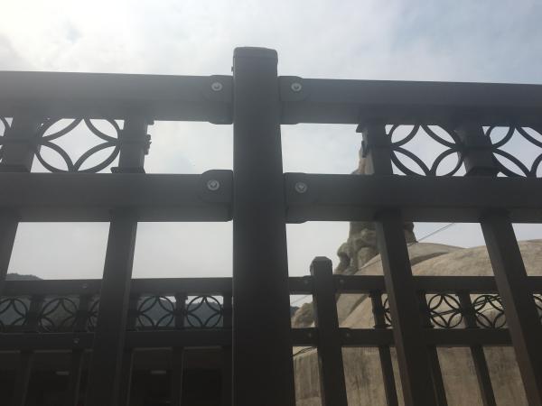 Boundary protection welded galvanized steel temporary picket fence tubular fencing