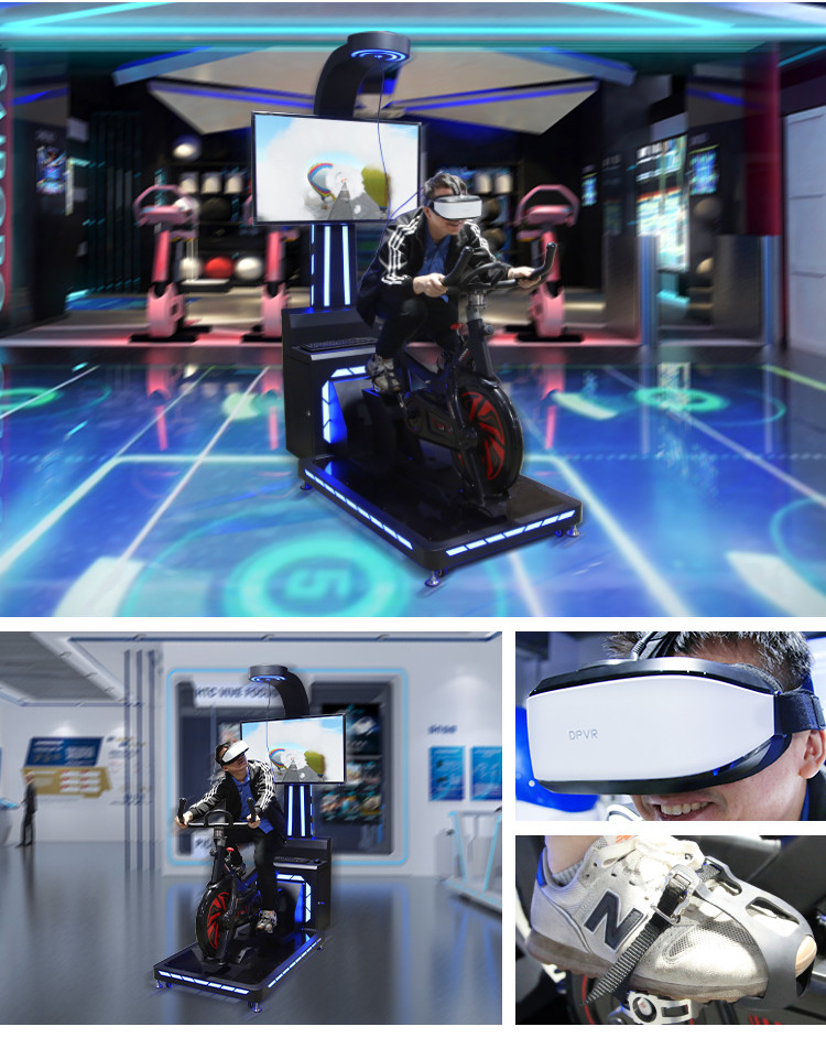 Имитатор велосипеда размера VR игрового автомата спорта небольшой