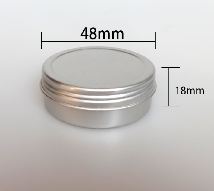25 мл 48*18 с натяжкой Алюминиевая коробка Свеча Бальзам Ароматерапия Бальзам для губ Косметический Крем Испытательный Пробный Коробка