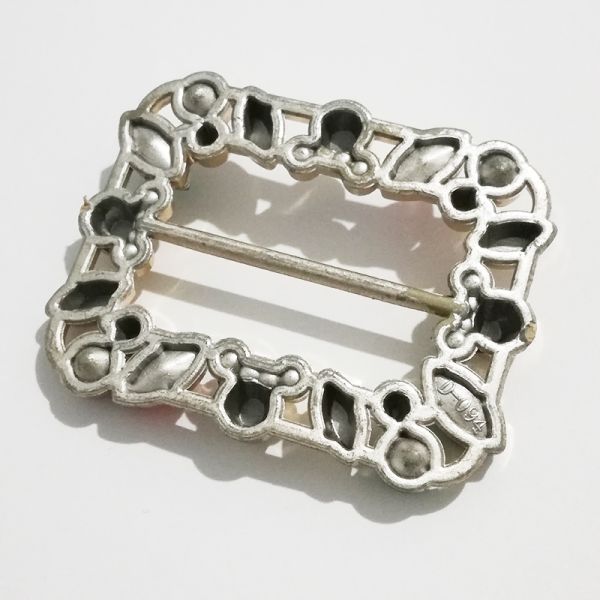 Square Rhinestone Shoe Buckles , Acrylic Diamond Shoe Buckle Replacement Plastic