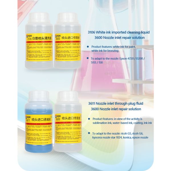 Professional UV Printhead Cleaning Solution for Deep Cleaning, Dissolving UV Ink Residue, and Extending Printhead Lifespan