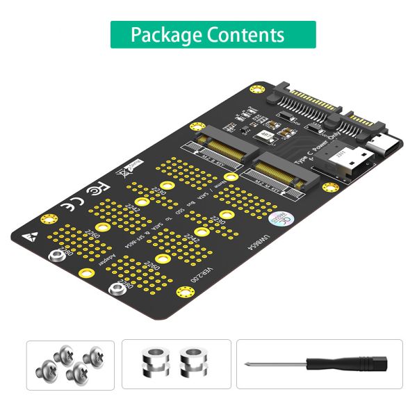 M.2 NGFF NVMe SSD SATA Bus SSD к SFF 8654 и карте адаптера SATA