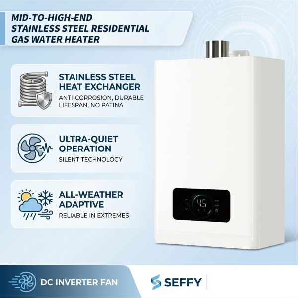 Space Saving 12-16L LPG Instant Gas Water Heater For Home Reliable Rust Resistant