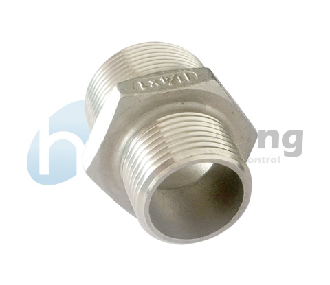 Npt, bsp, bspt threaded 2 Mpa pressure 304 stainless steel  reducing hexagon nipple