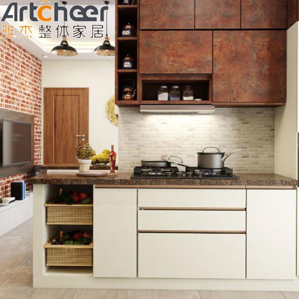 Solid Wooden Kitchen Cabinets With Kitchen Pantry Cupboards American Style Luxury Design