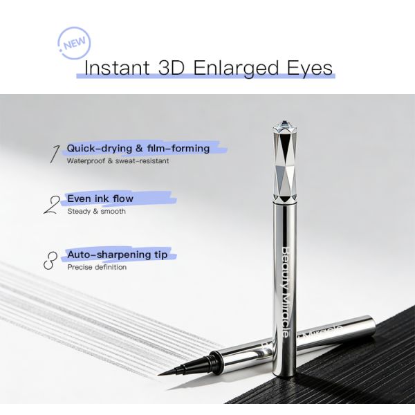 New Arrival Long-lasting Smudge-proof Natural Waterproof Long-wear Liquid Black Eyeliner Pencil Waterproof