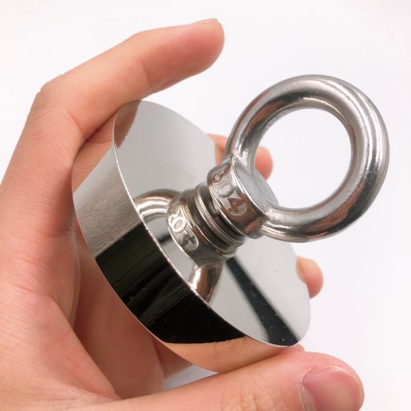 500 Lbs Pull Force Round Neodymium Fishing Magnet With Countersunk Hole