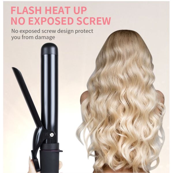 MeStar 240V Professional Hair Curler , Ceramic 1.25 In Curling Wand