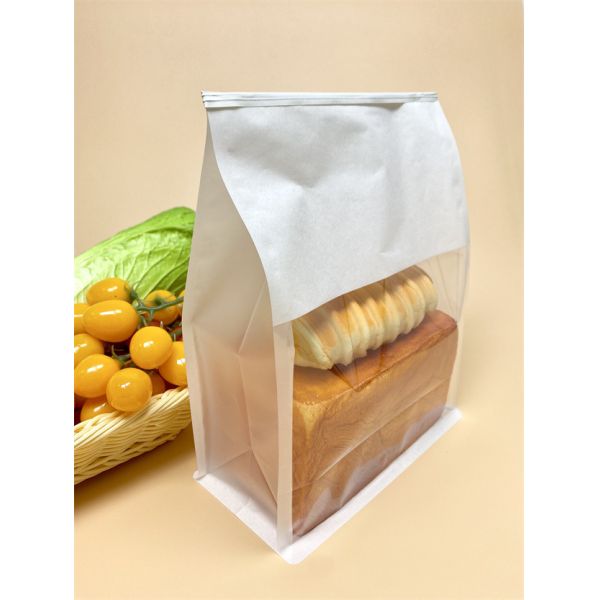 Recycle Plastic Transparent Bread Baguette Bag with Customized Strap