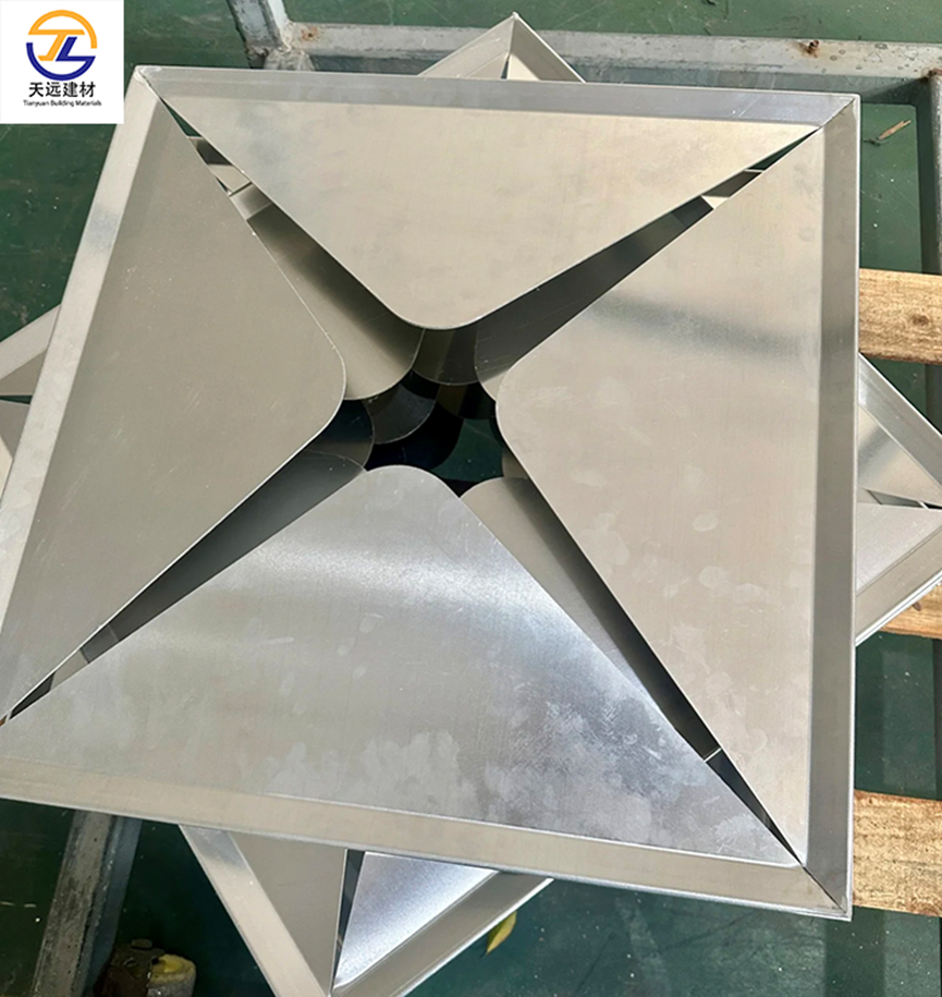 3.0mm Fluorocarbon-Coated Bronze Aluminum Ceiling Panels for Hotel Entrances