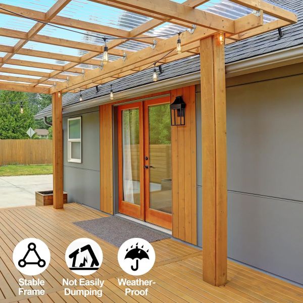 Nonstandard Pergola Roof Riser Beam Brackets Kit for Adjustable Saddle Roof Brackets