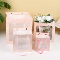 Sacs cadeaux transparents avec fenêtre pour bouquets de fleurs, peluches, occasions spéciales