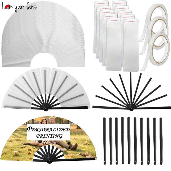 Folding Fan Ribs Blank Handheld Fans Bamboo Folding Hand Fans for Wedding Gift and Home Diy