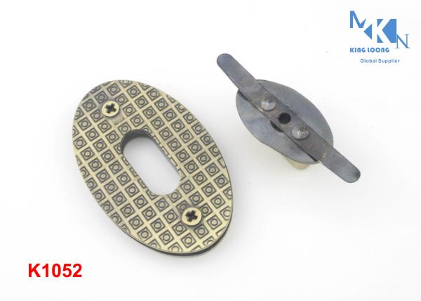 Oval Shape Bag Twist Lock Twist Lock Light Gold Color 50mm Zinc Alloy Material